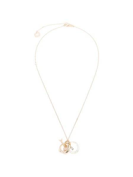  Maje Charm Pendant Necklace - Gold 