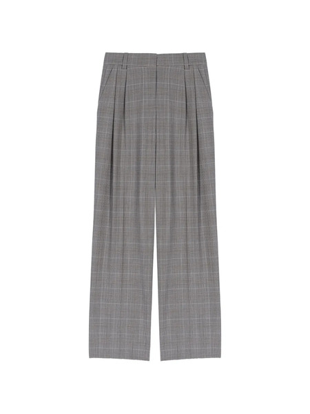  Maje Checked-pattern Trousers - Grey 