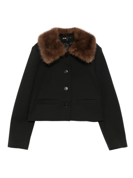  Maje Collared Jacket - Black 