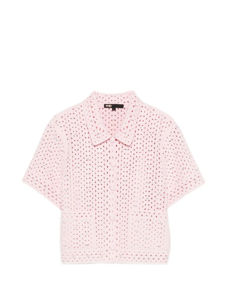  Maje Crochet Shirt - Pink 