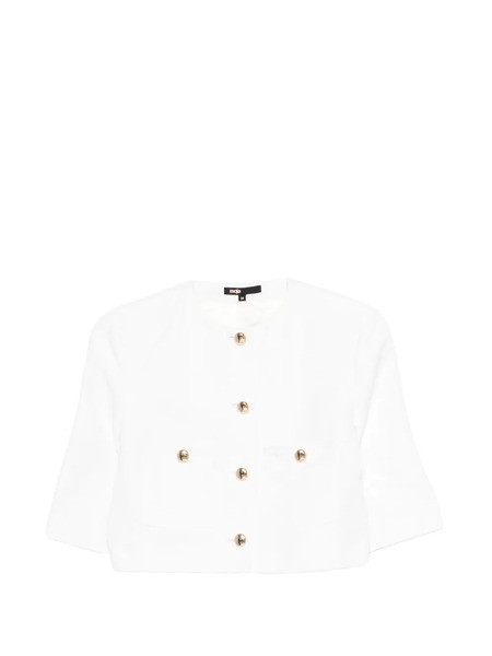  Maje Cropped Jacket - White 