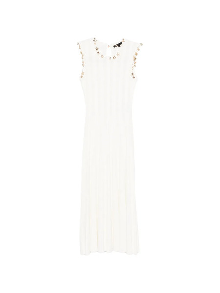  Maje Embellished Knitted Midi Dress - White 