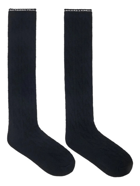  Maje Embellished Knitted Socks - Black 