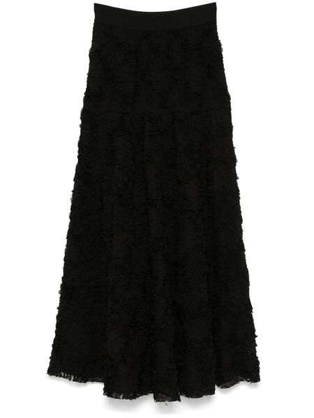  Maje Embroidered Maxi Skirt - Black 