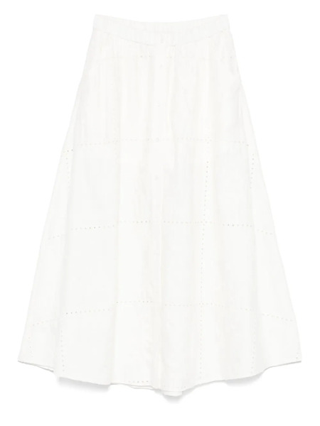  Maje Embroidered Midi Skirt - White 