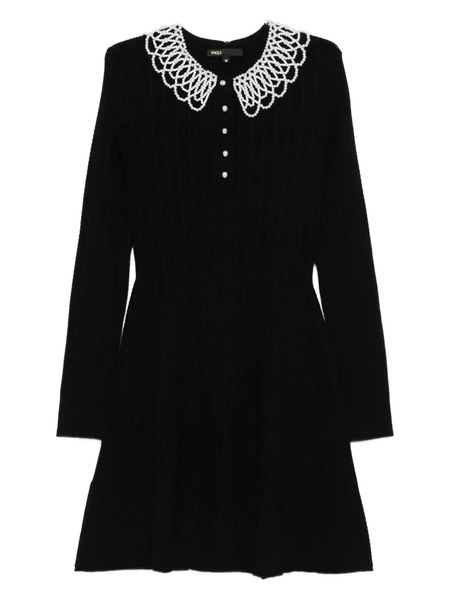  Maje Faux-pearl-embellished Dress - Black 