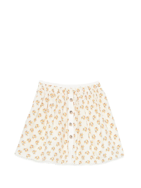  Maje Floral Button A-line Mini Skirt - Neutrals 