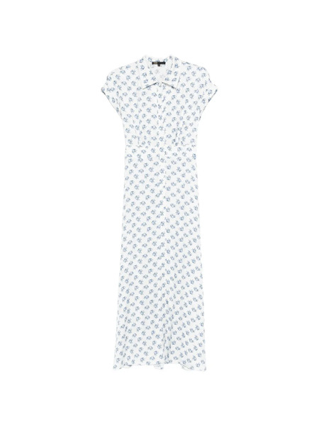  Maje Floral Button Maxi Dress - White 