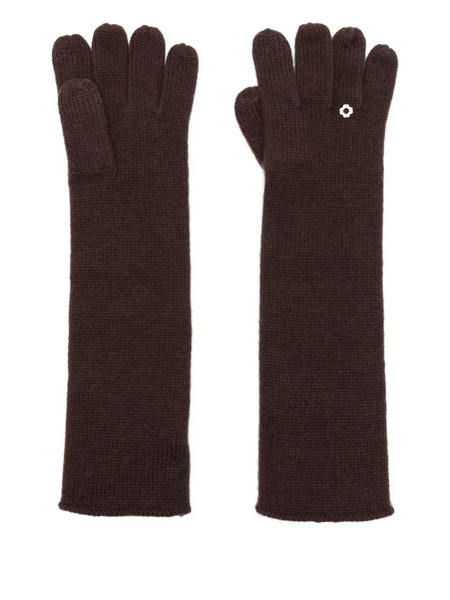  Maje Flower-embellished Gloves - Brown 