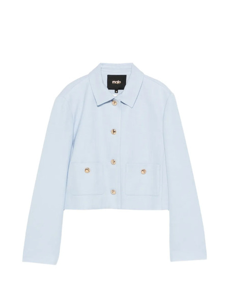  Maje Front-pocket Button-fastening Jacket - Blue 