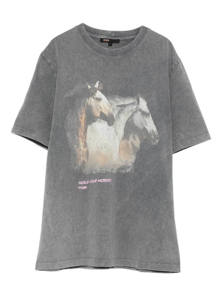  Maje Horse Graphic T-shirt - Grey 
