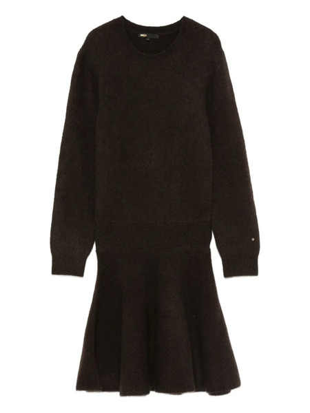  Maje Knitted Midi Dress - Brown 