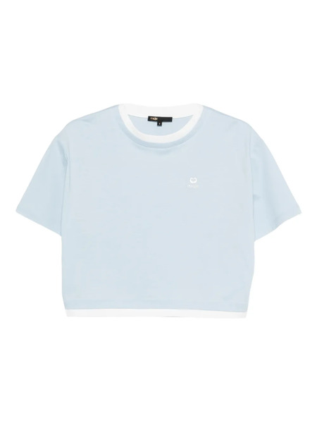  Maje Logo-embroidered T-shirt - Blue 