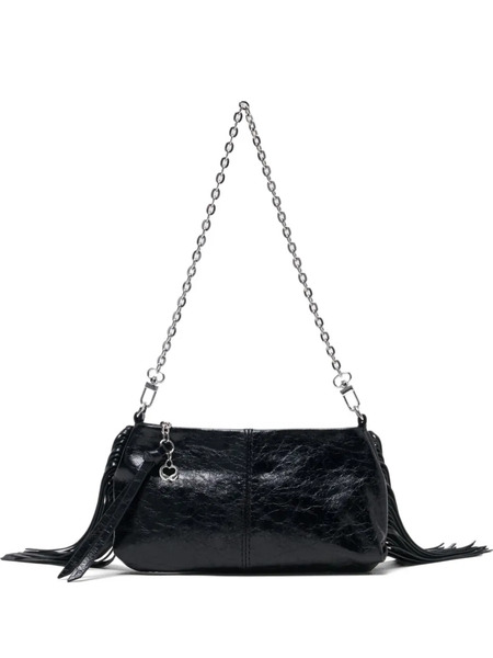  Maje M Miss Fringe-detail Clutch Bag - Black 