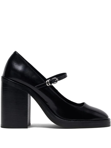  Maje 100mm Leather Pumps - Black 