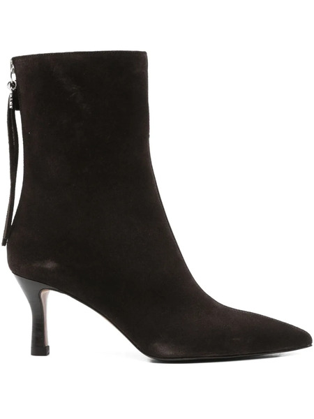  Maje 70mm Pointed-toe Zip-up Boots - Brown 