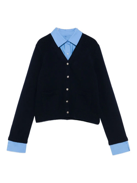  Maje Patch-pockets Button-up Cardigan - Blue 