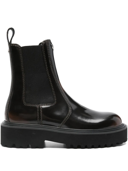  Maje Patent-finish Chelsea Boots - Brown 