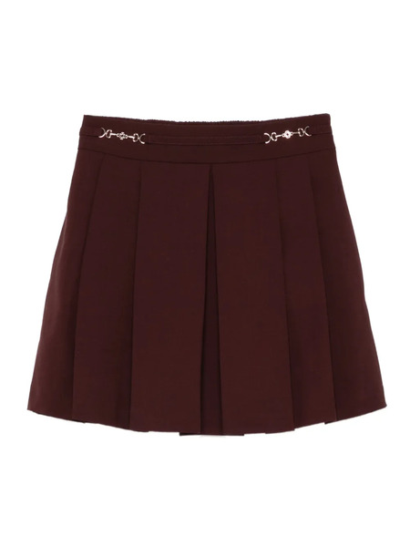  Maje Pleated Metal-detail Mini Skirt - Red 