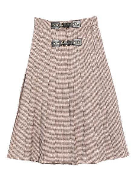 Maje Pleated Skirt - Brown 