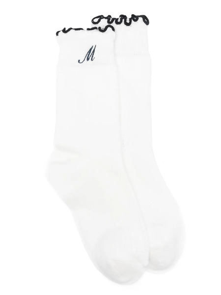  Maje Pointelle Socks - White 