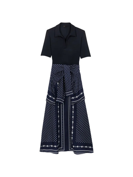  Maje Polka-dot Maxi Dress - Blue 