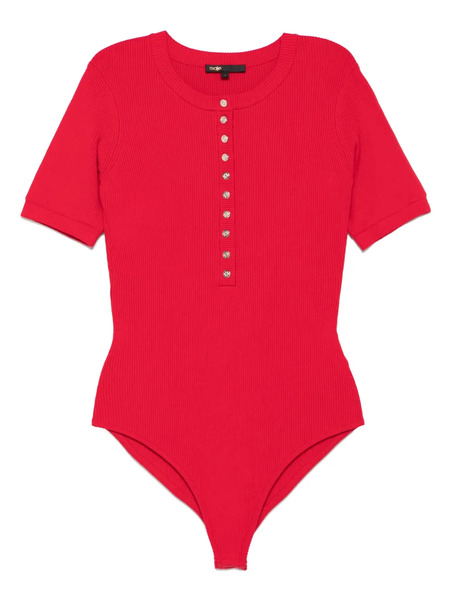  Maje Ribbed-knit Cardigan - Red 