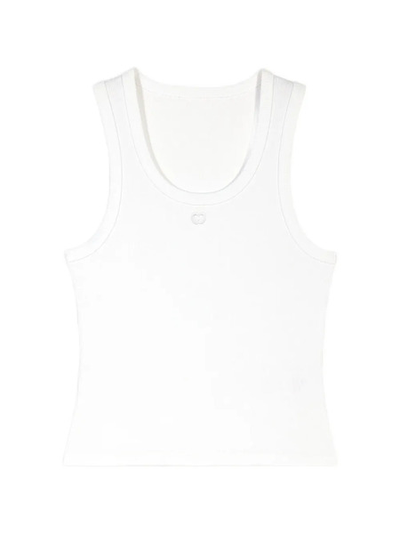  Maje Ribbed Tank Top - White 