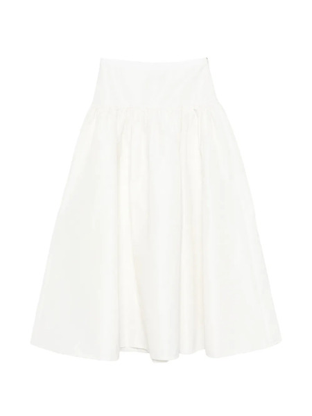  Maje Side-zip Midi A-line Skirt - White 