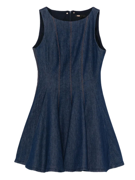  Maje Sleeveless Denim Mini Dress - Blue 