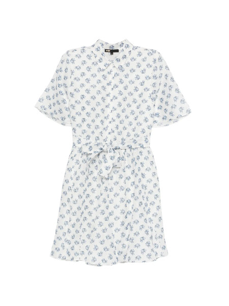  Maje Small Flowers-print Mini Dress - White 