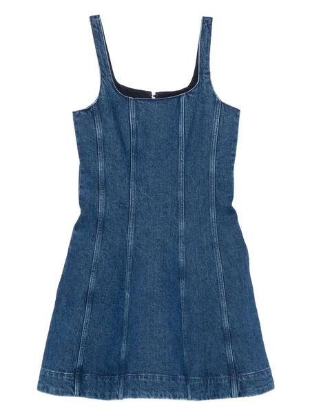  Maje Square-neck Denim Mini Dress - Blue 