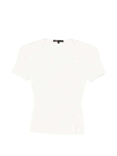  Maje Square-neck T-shirt - White 