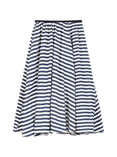  Maje Striped A-line Skirt - Blue 