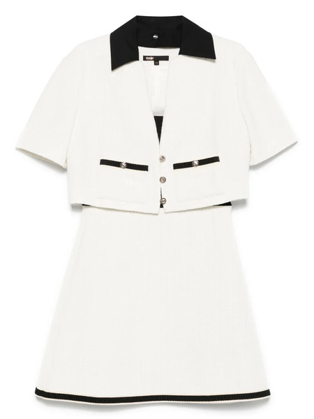 Maje Tweed Dress And Jacket Set - White 