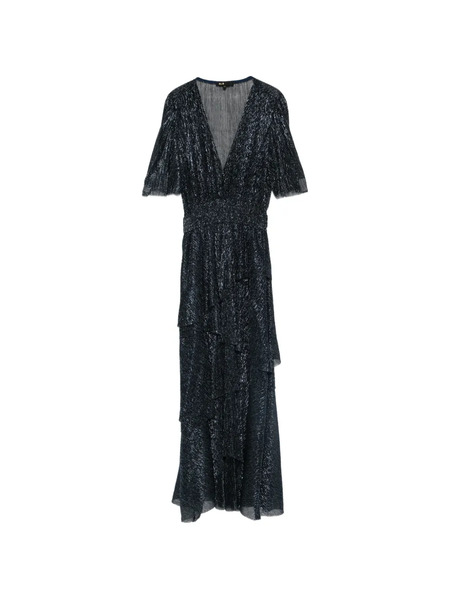  Maje V-neck Midi Dress - Blue 