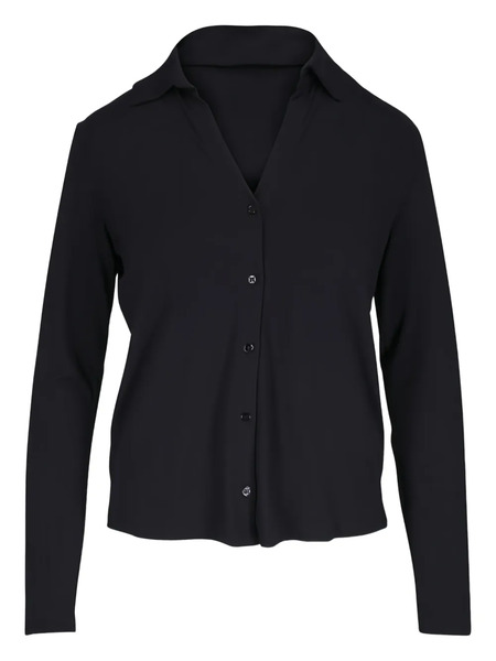  Majestic Filatures Buttoned Collared Top - Black 