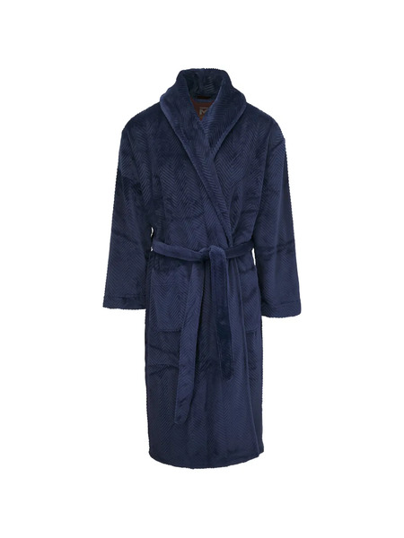  Majestic Filatures Herringbone Belted Robe - Blue 