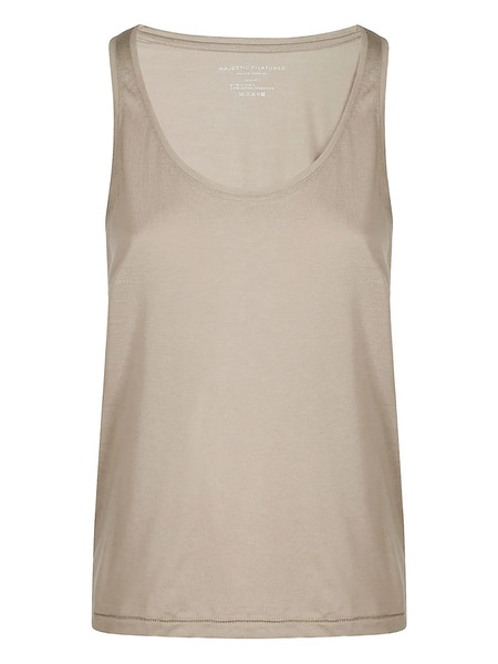  Majestic Filatures Scoop-neck Top - Brown 