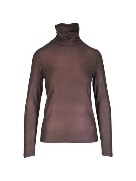  Majestic Filatures Turtleneck Long-sleeve Top - Brown 