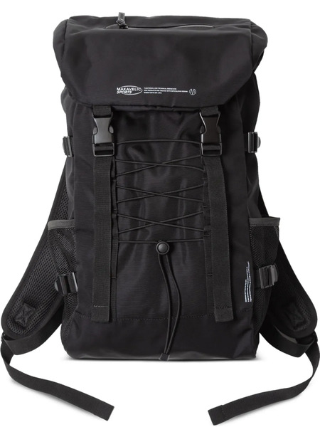  Makavelic Logo Print Back Pack - Black 