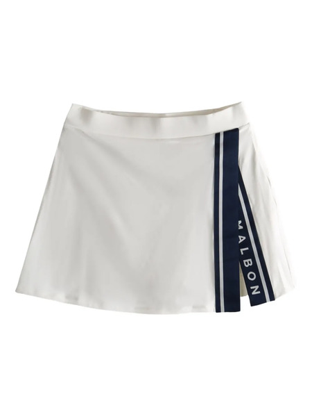  Malbon Golf Baseline Tennis Skirt - White 