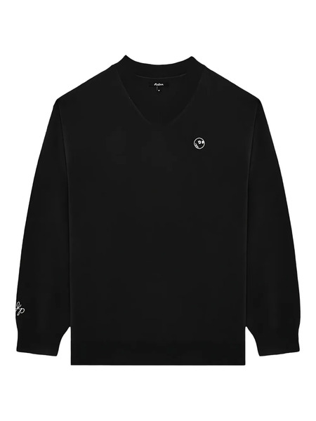  Malbon Golf X Jesper Parnevik V-neck Sweater - Black 