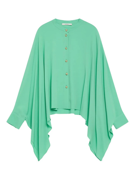  Maliparmi Button-front Asymmetric Blouse - Green 