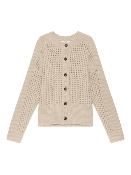  Maliparmi Button-front Open-knit Cardigan - Neutrals 