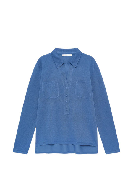  Maliparmi Buttoned Pocket Polo Shirt - Blue 