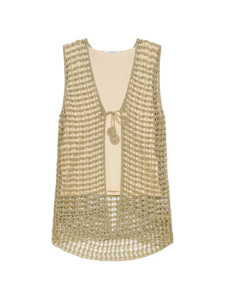  Maliparmi Crochet Knot Vest - Gold 