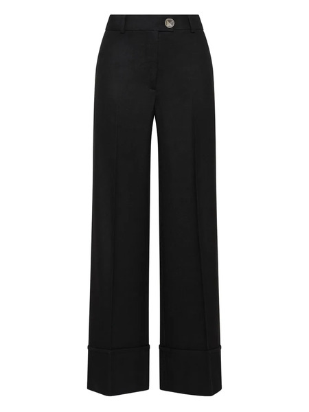  Maliparmi Cuffed Button-fastening Trousers - Black 