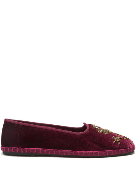  Maliparmi Embellished Ballet Flats - Red 