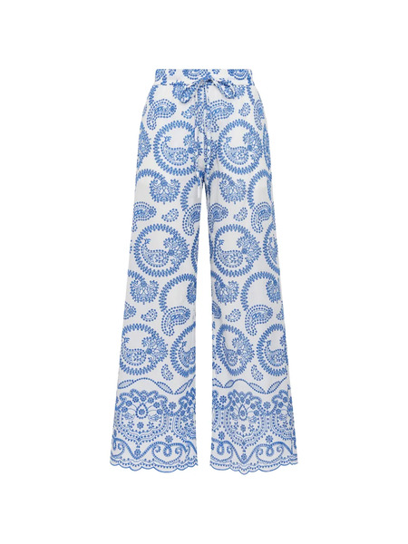  Maliparmi Embroidered Paisley Trousers - White 